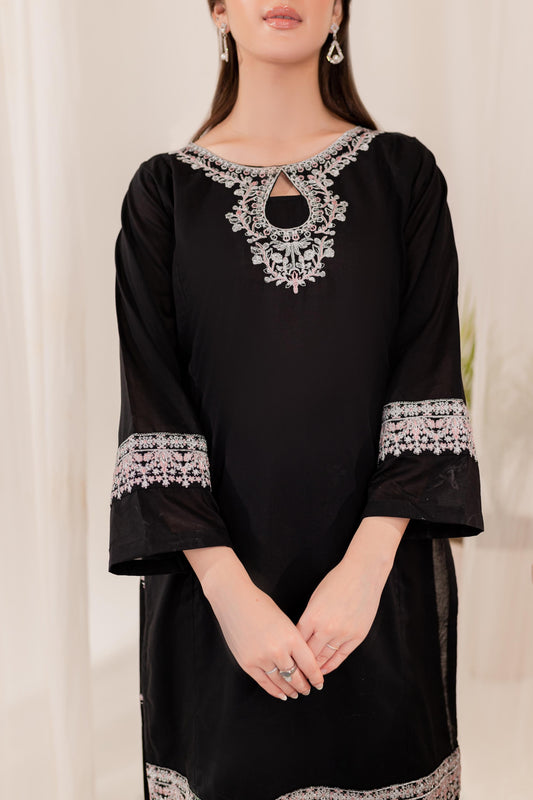 2PC Embroidered Dress- EB07