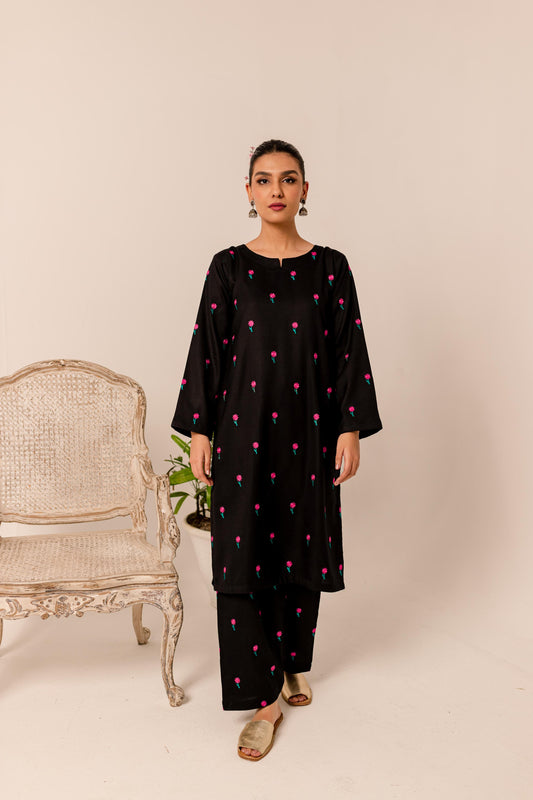 2PC Embroidered Dress- EM-BP14